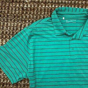 Under Armour UA Golf Polo Performance Dri-Fit Heatgear Polo (2XL) Teal T…